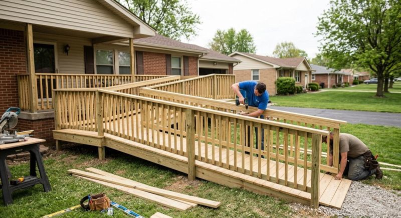 Hardwood Ramp Installation in Kansas City, KS