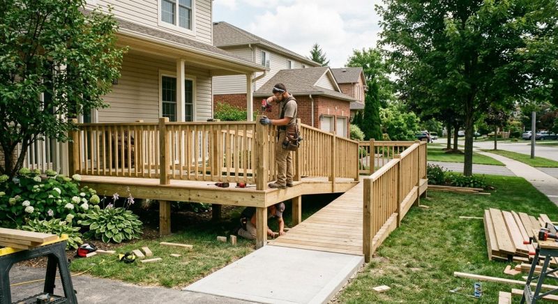 Hardwood Ramp Installation in Kansas City, KS